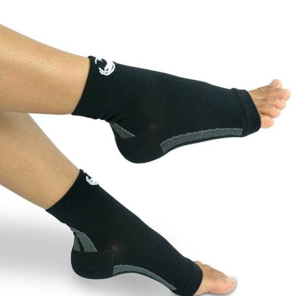 2-Pc Pair of Ankle Sleeve Foot Compression Socks Size L - Picture 2 of 3